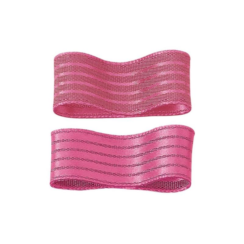 RibbonBon ペンタストライプシャンブレーリボン #606 36粍幅 巻(30m) 6大きさ20色取りひろげる