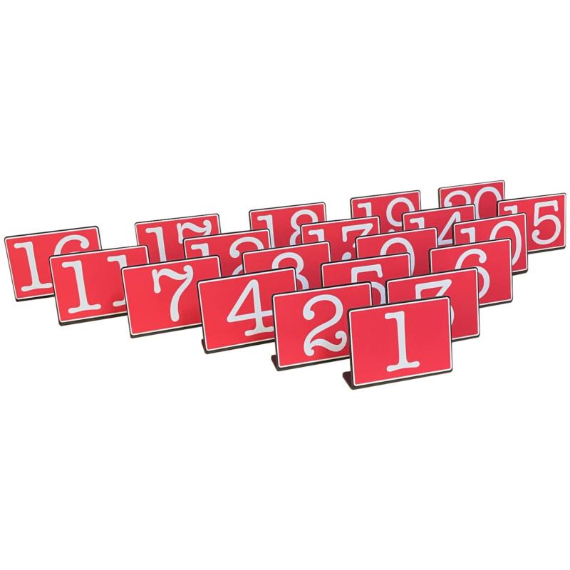 Mehrondo 20個入 テーブルナンバー 卓上 プレート サイン 数字: 1~20 | サイズ: 74x52mm | 日本製
