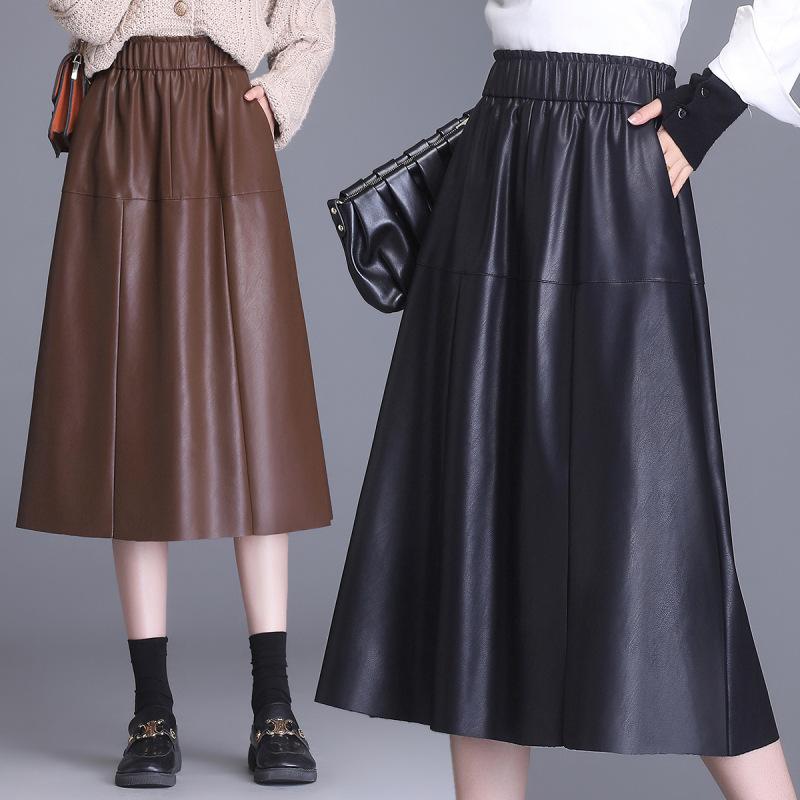 スコート 成人女性用 ご機嫌酉の方角 本革 羊革 なめし革 midi丈 膝下丈 秋冬 か細い 表現スタイル好意をもって見える 飛び切り感 流行り物 通い 普段使い走り パステル色の 軽さ