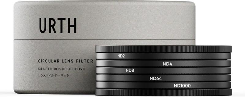Urth ND2, ND4, ND8, ND64, ND1000 レンズフィルターキット(プラス+)