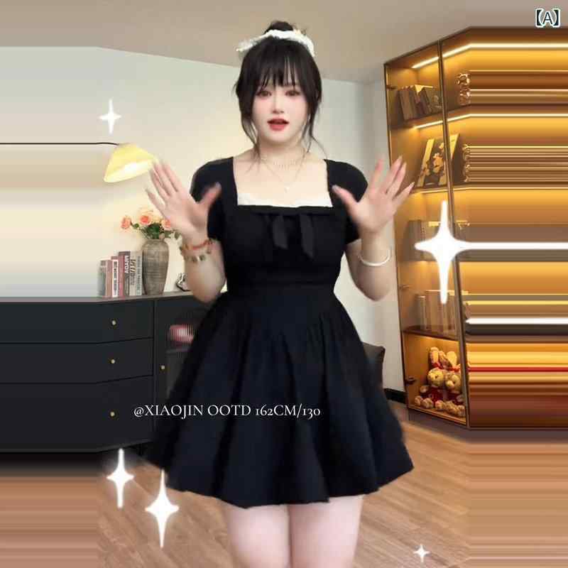 フレンチスタイル ドレス パーティー 大きい サイズ、 純粋な 欲望 スタイルの ワイン レッドの リボン ドレス、 女性の 夏、 やや 太めの mm、 ホット ガール スタイルの ウエスト スリミング プリンセス ドレス