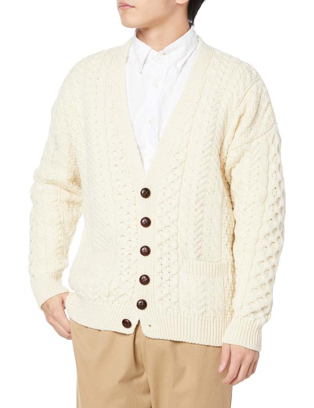 [アランウーレンミルズ] カーディガン A758 Merino V-neck Cardigan メンズ｜SEIYUショップ