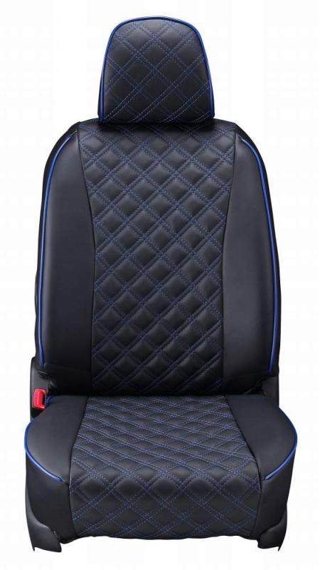 クラッツィオ(Clazzio) シートカバー 全席セット ワゴンRスマイル MX91S R3(2021)/9～R6(2024)/11 キルト ブラック×ブルーステッチ ES-6046 【15ESA6046E】