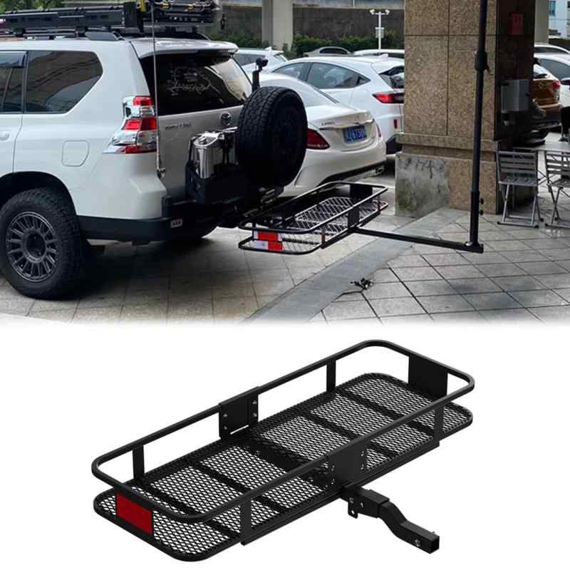 車用 ヒッチキャリア ヒッチキャリアカーゴ 折り畳み可 アウトドア キャンプ 外装パーツ 汎用アクセサリ 耐荷重230KG 防錆コーティング付き