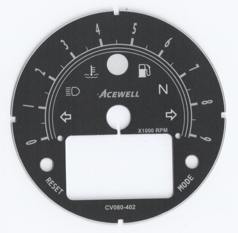 ACEWELL(エースウェル) 多機能デジタルメーター 9000rpm 黒文字盤 CV080-402B