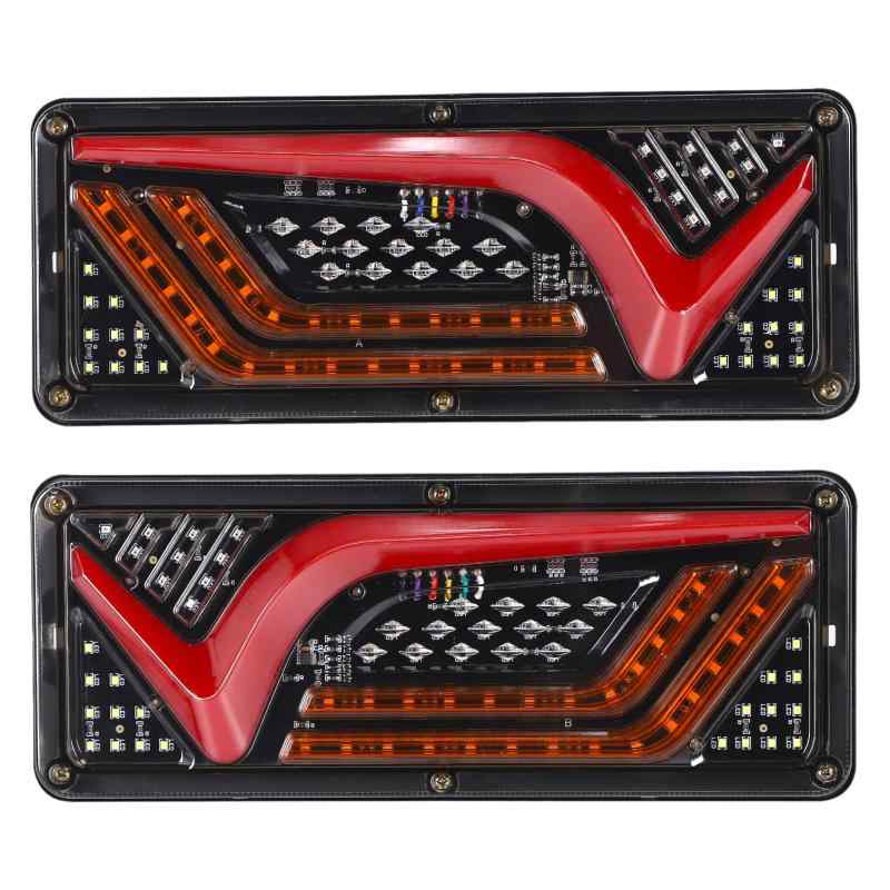 楽天市場】互換品 V字型 トラック LED テールランプ 左右セット 流れる