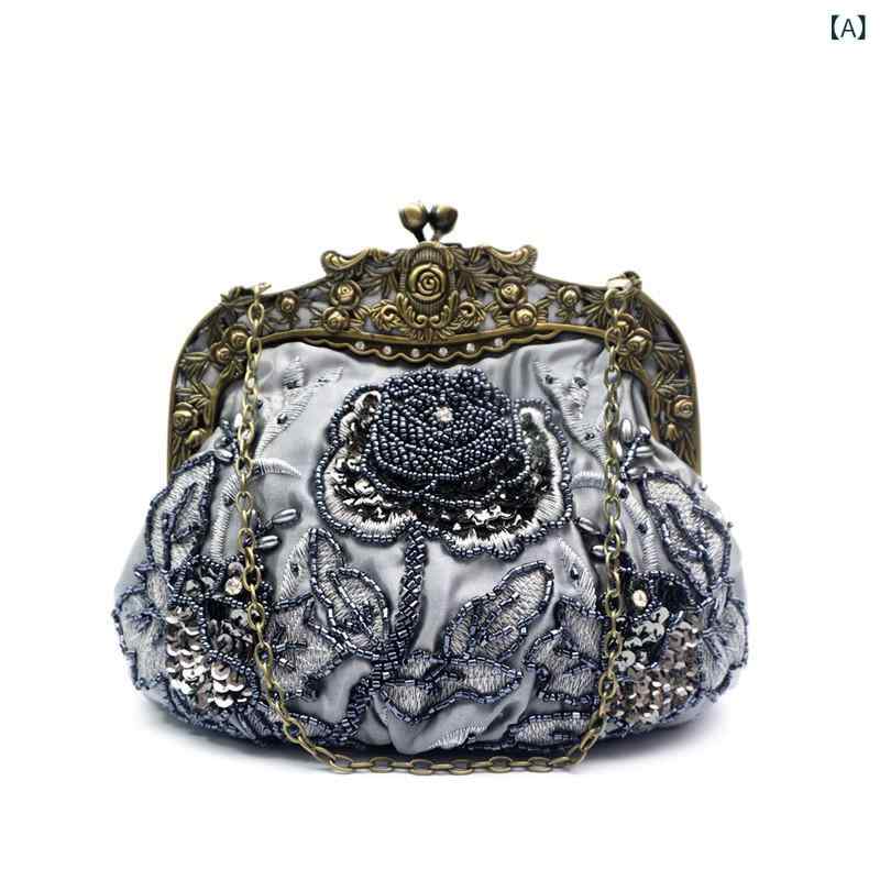 ジュエリー収納バッグ レトロな ハンドバッグ、 オール マッチの イブニング バッグ、 漢 服の チャイナ ドレス バッグ、 クロス ボディバッグ、 エスニックスタイルの レディースバッグ、 高級 ハンドメイド ドレス バッグ