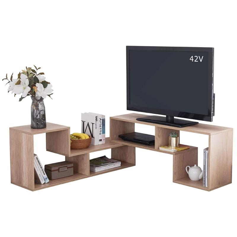 Vanlent テレビ台 ローボード 伸縮幅1050～2100mm コーナー 角度調整 32～62V型対応 簡単組立