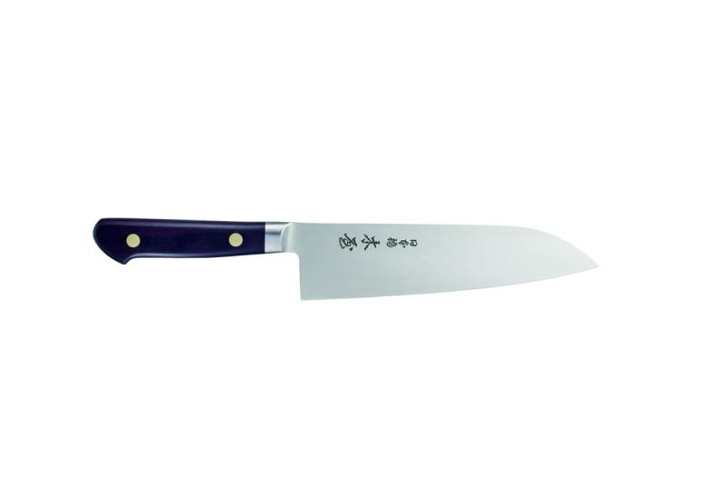 木屋 No.6 三徳包丁 (鎌型) 180mm ハガネ