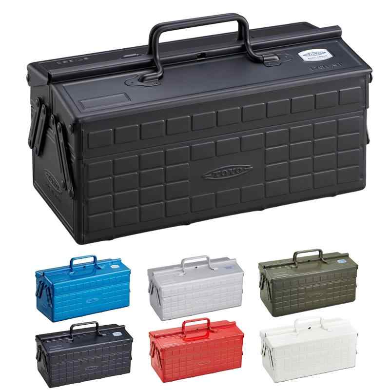 東洋スチール(TOYO) 2段式スチール製工具箱 ST-350 【幅約35&times;奥行約16&times;高さ約21cm】 日本製 ツールボックス 収納ボックス｜SEIYUショップ