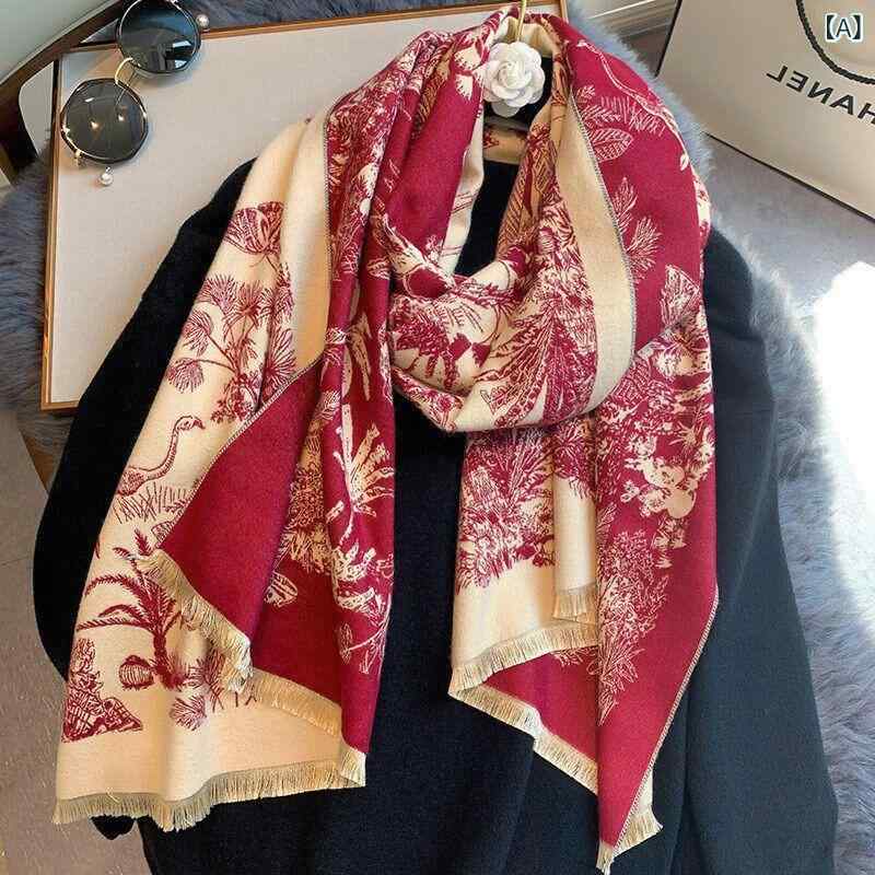 カーフ レディース 冬、 春、 秋の 女性用 ピュア カシミヤ スカーフ、 厚くて 暖かい、 高級 マザーズ チャイナ ショール、 オフィス エアコン ブランケット。