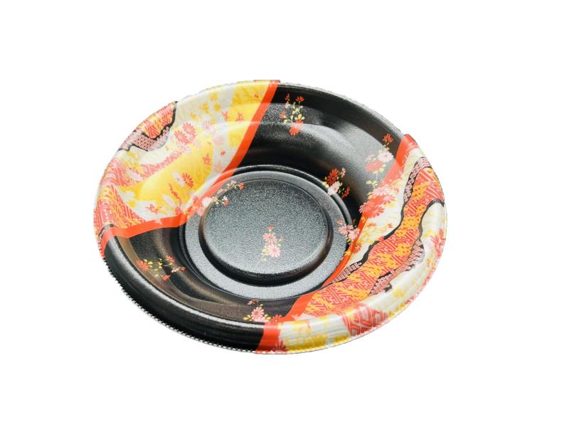 簡易式フードパック(丼ぶり容器) MFP-丸丼18(V1)本体 花錦 φ179×46 900個入り/61-8606-23