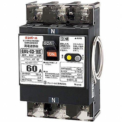 テンパール 単3中性線欠相保護付漏電遮断器 OC付 U6301EC6030V