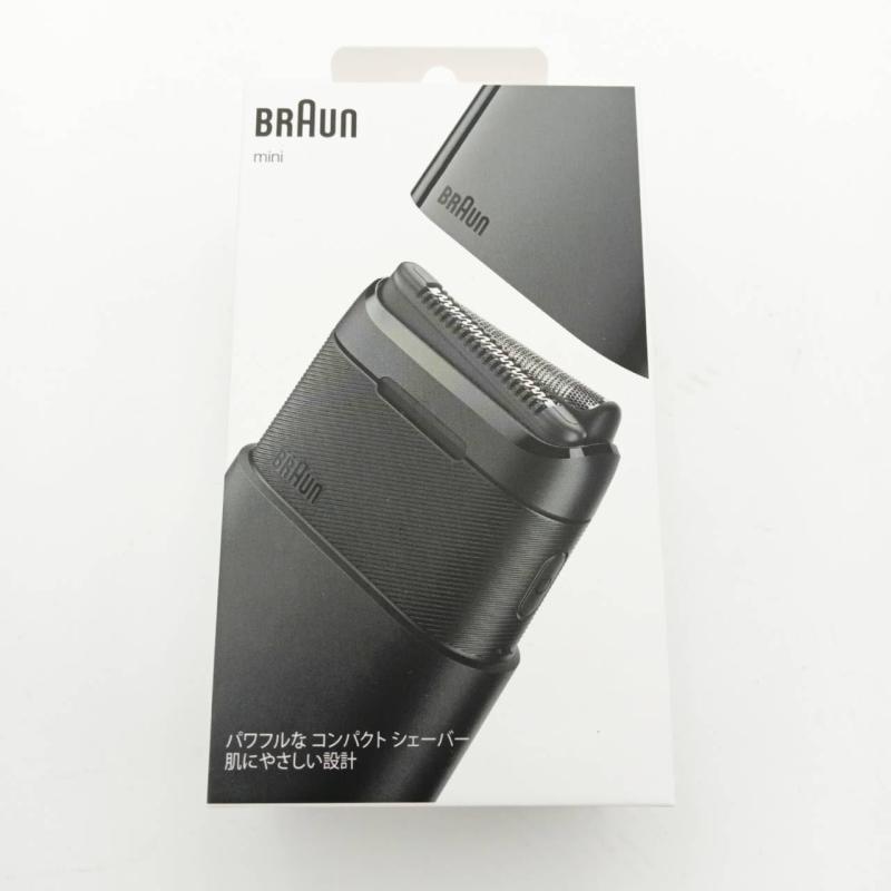 電動シェーバー BRAUN mini 2枚刃 ブラック ブラウン M-1012