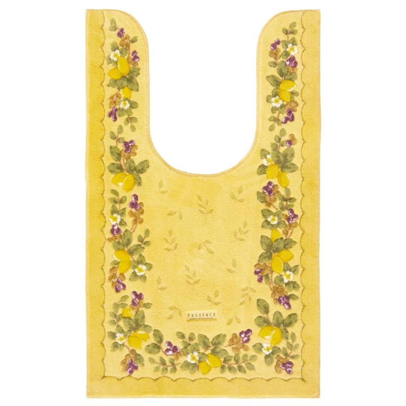 オカ(OKA) プロヴァンス シエル 耳長ロングトイレマット 約 105 cm× 63 珊 黄色 (洗える 今めかしい 広広とした 北欧 大判)