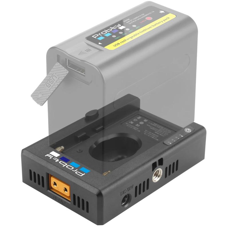 zmart NP-F バッテリー充電器 バッテリーアダプタープレート DC12V DC8V USB-A出力 コールドシューアダプター 1/4インチネジ穴付き バッテリー Sony対応 NP-F970 プレート 互換カプラー 出力 充電器 USB-