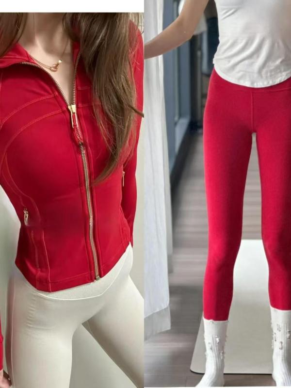 ヨガウェア 女性用 スタンドカラー ショート丈 ジャケット セット スポーツ アクティブ ウェア スリムフィット ボディシェイプ 伸縮性 軽量 フィットネス 通勤 普段使い