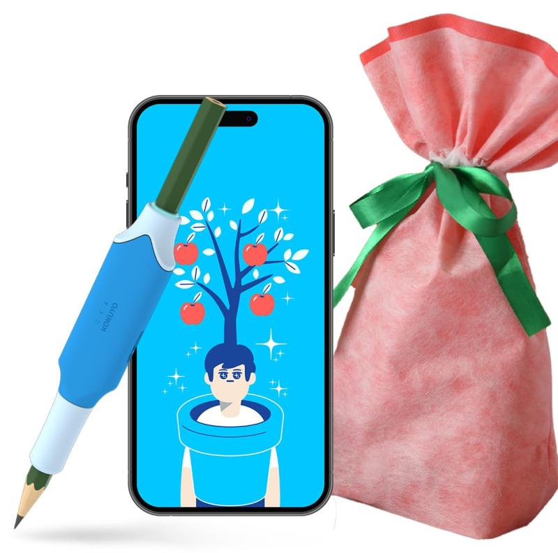 コクヨ(KOKUYO) しゅくだいやる気ペン ラッピング包装【iOS・Android両対応】(ブルー（NST-YRK2B）)