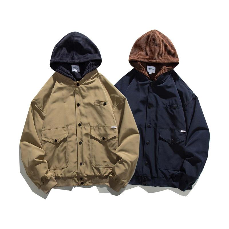 ワークジャケット メンズ レディース フード付き 工装ジャケット ミリタリー風 重ね着しやすい ヴィンテージ感 ストリートファッション 秋冬アウター カジュアル 丈夫なキャンバス生地 軽い着心地 ライトアウター 上着 羽織り 普段使い キャンプ アウトド 6,820円
