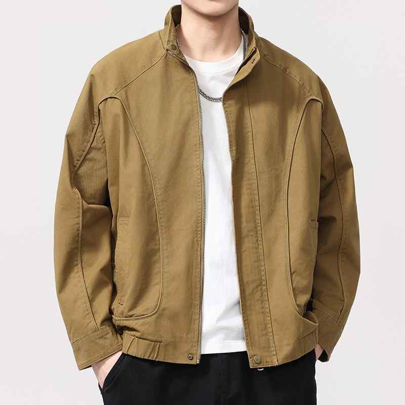 ジャケット メンズ ワーク アウター 高級感 オーバーサイズ 春秋 カジュアル ストリート 普段使い 軽量 伸縮性