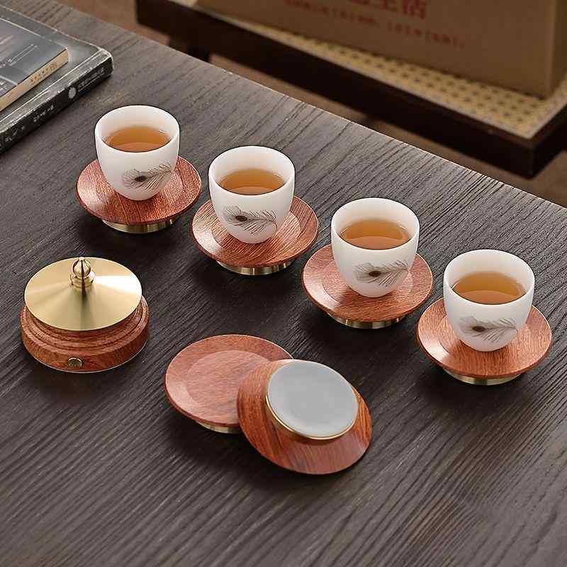 コースター 書き割り 花梨木 実木 茶優勝杯用 木製 断熱 茶器 付属物 木 耐熱 水呑み置き 功夫茶 相応う 愛くるしい