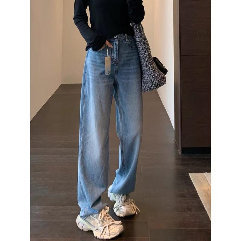 パンツ レディース デニム ワイドレッグ ハイウエスト ストレート 細見え 高級感 再生繊維 春夏 カジュアル 普段使い 軽量 伸縮性