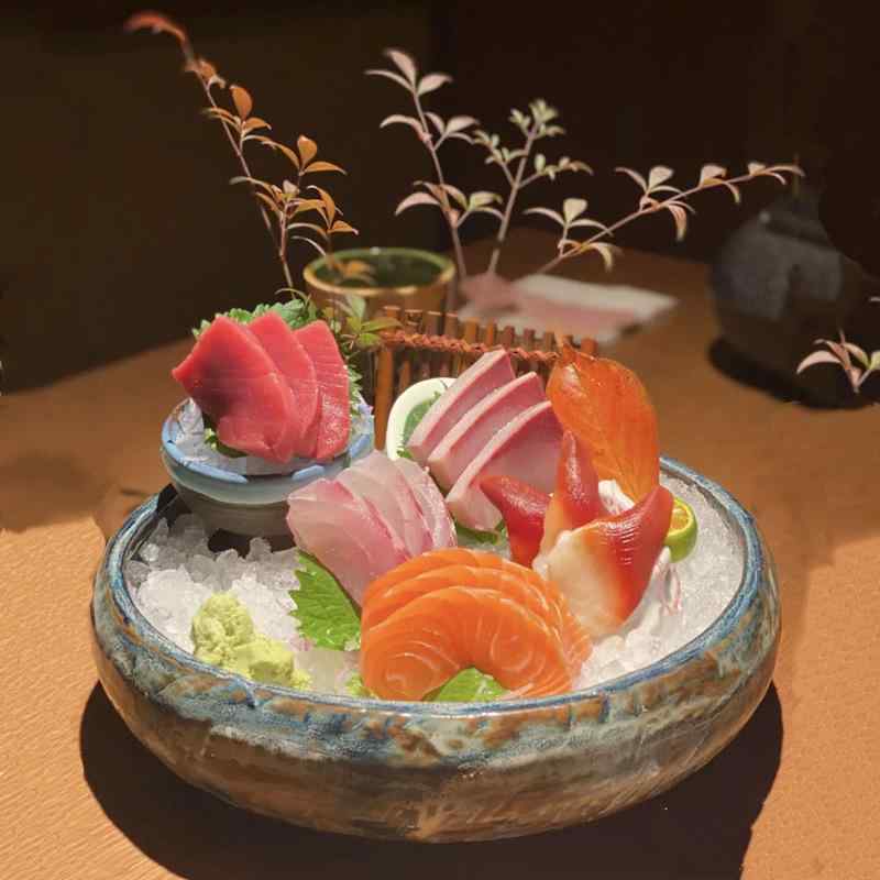 刺身皿 瀬戸もの  秋味 海鮮 盛り合わせ 氷一皿   食べ物屋 バイキング用 身寄り用 食器