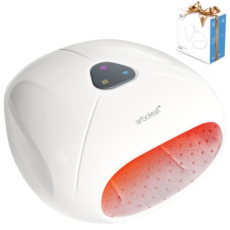 arboleaf ハンドケア機 温熱加圧コードレス リラクゼーション 指・手のひら ハンドモミ 両手対応 エアバッグ搭載 タイマー付き 男女兼用 敬老の日・母の日・誕生日ギフト 日本国内サポート