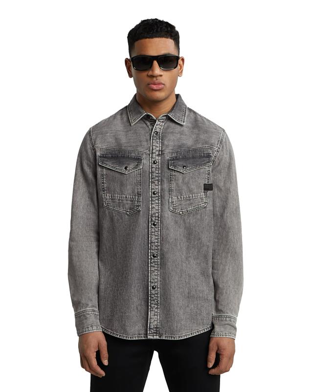 [ジースターロゥ] シャツ メンズ 長袖 スリムフィット SLIM DENIM SHIRT｜SEIYUショップ