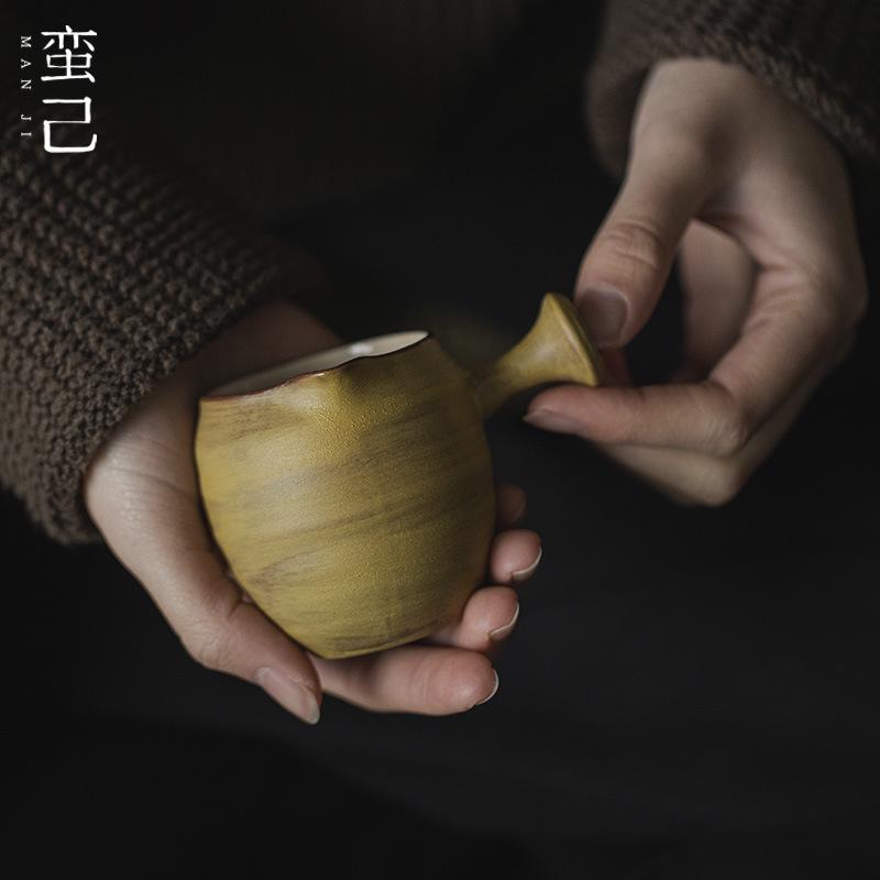 粗陶 茶器 セット 侘び寂び風 側手付き 公道杯 家庭用 古風 陶器 茶海 分茶器 急須 茶碗 日常使い 自然素材 シンプルデザイン
