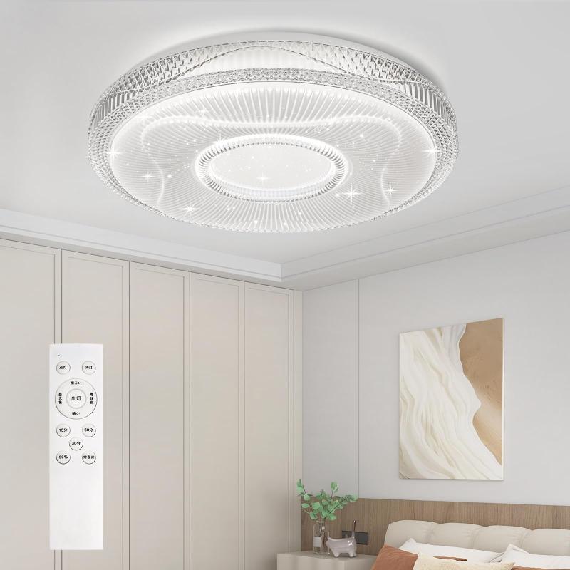 Elekeed シーリングライト 6～10畳 おしゃれ LEDライト Ceiling Light 照明器具 リビング 寝室 和室 洋室 天井照明 FU-250514