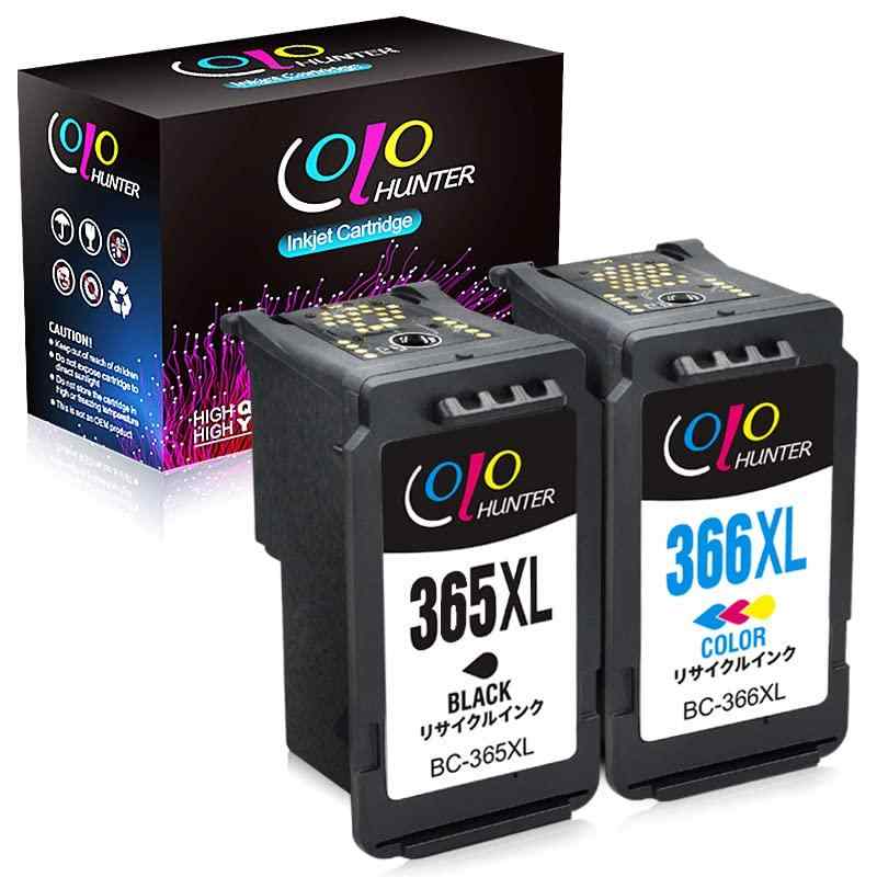 [Colohunter] Canon(キャノン)用BC-365XL+BC-366XL（ブラック+カラー) 2個セット 365+366 大容量 残量表示付【対応機種】PIXUS TS3530