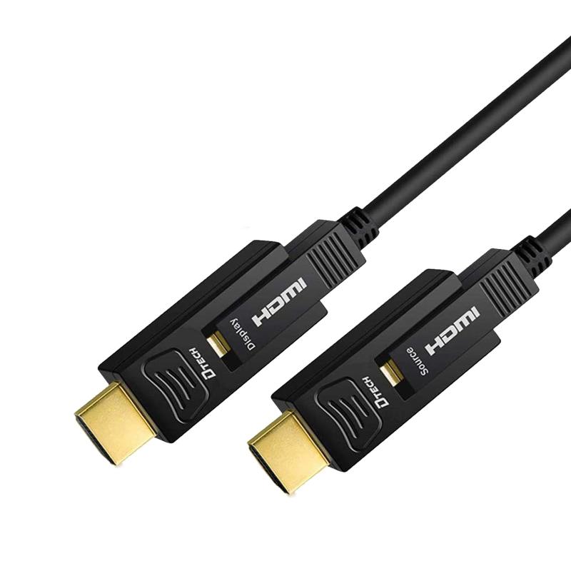 DTECH 30m プラグ式HDMI光ファイバーケーブル。HDMIタイプAおよびタイプDコネクタ付き。4K 60Hz、高速18Gbps、HDCP2.2、HDR、ARC、3D CEC、EDIDに対応 10,981円