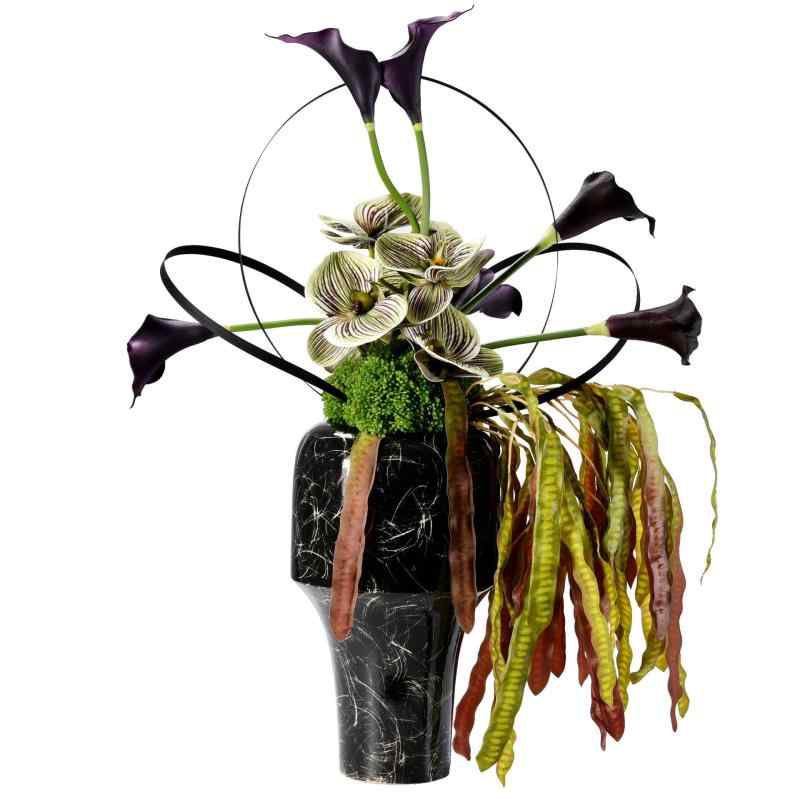 陶器 花瓶 黒金色 収納 キャビネット モダンスタイル 高級感 インテリア 家庭用 装飾品 ホテルディスプレイ 置き物 磁器 |SEIYUショップ