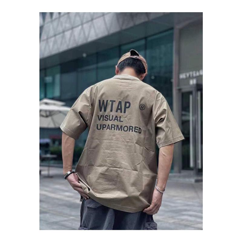 Tシャツ 男性用 ミリタリースタイル 短袖 ルーズフィット カジュアル 速乾 混紡素材 チェック柄 ストリートファッション 普段使い 軽量 吸湿速乾