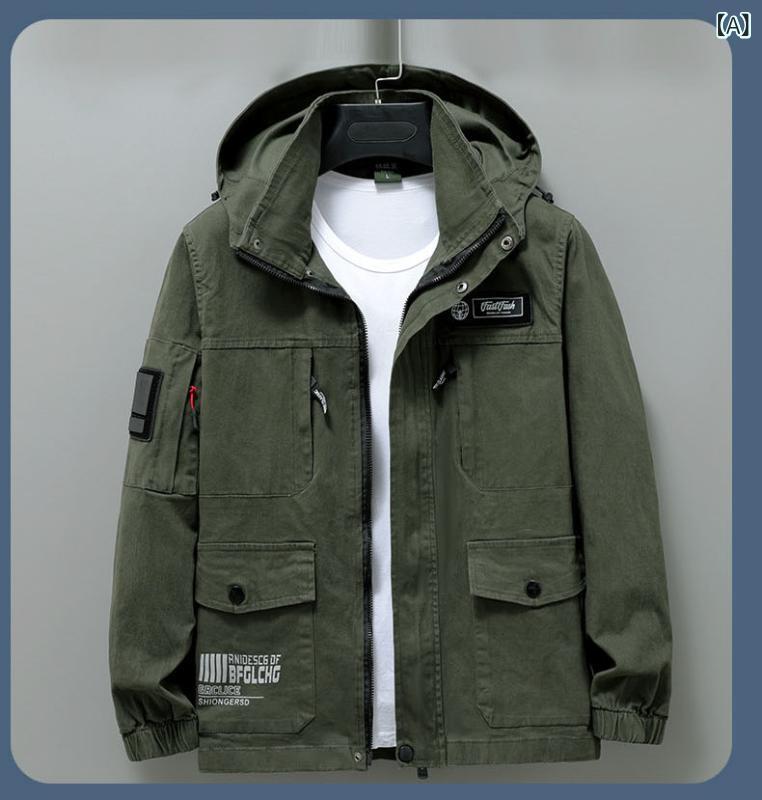 送料無料　作業着　セット 春と 秋の 純 綿 弾性 作業 服 トップス メンズ 耐 摩耗 労働 保護 ジャケット 火傷 防止 迷彩 溶接 フード 付き