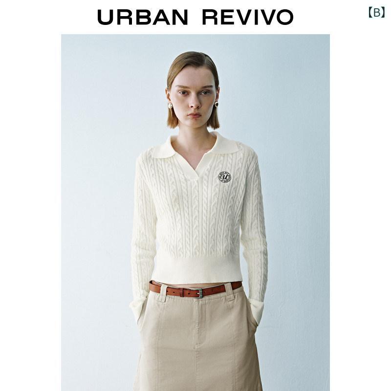 【おすすめ】UR2024年冬の新作女性用グレー系立体刺繍ニットセーターUYY940047｜SEIYUショップ