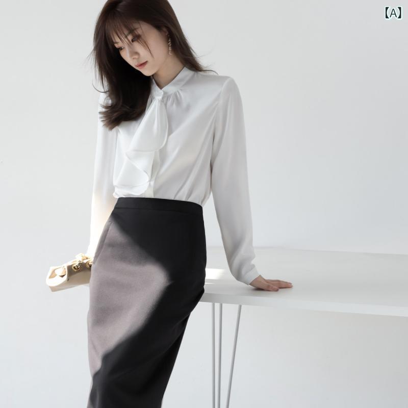 レディース 御召しもの 今めかしい MZOMXOの雅びやかなのシュロの葉えり巻きとシュロの葉で.亭主もちらしい紫色のロングスリーブシャツが.春の通いや事務室一こまに接近してです。