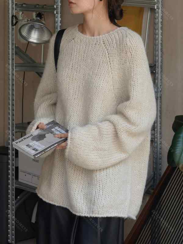 編み物スウェーター レディース 秋 ゆったり 心地よい 分かりやすい 粗編み パステル色の 手当たり好いたらしい トップス 普段使い走り 優しいこと 填まる