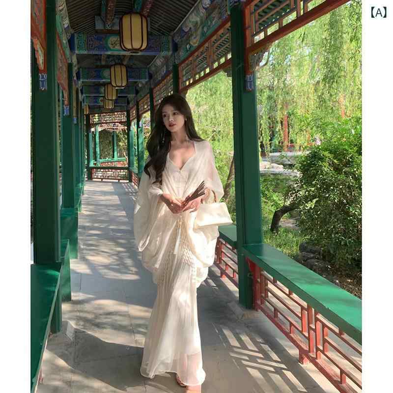 ワンピース ドレス レディース 禅 風 スーツ 新しい 中国 風 婦人 服 蘇州 南京 着用 ショール ドレス モーニング ローブ 雲南大 理 ロング スカート 春
