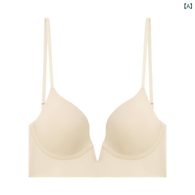 ホルターネック レディース トップス ホルターネック レディース トップス Park Lumei 大きい 胸の 女性用 バック 下着、 小さい サイズ、 たるみ 防止、 ギャザー、大きな バックレス、 シームレス、 滑らか、 目に 見えない ホルターネッ