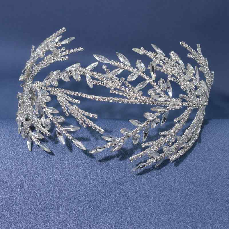 ヘアアクセサリー ブライダル ウェディング ヘッドバンド ラインストーン 装飾 ハンドメイド アップスタイル 発帯 結婚式用 女性向け 華やか デザイン