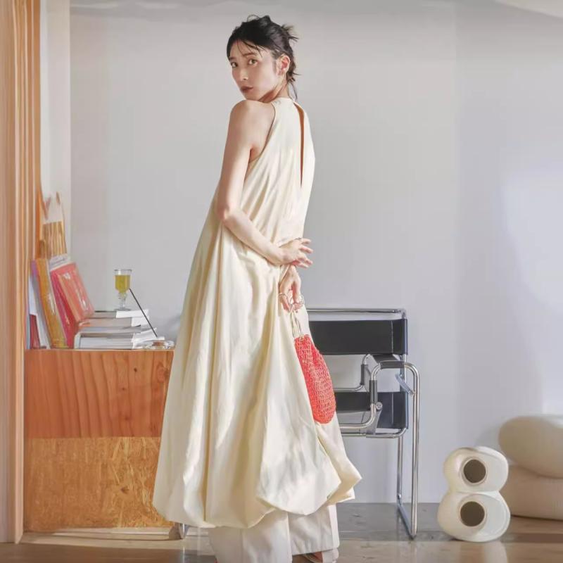夏 たまり場 衣装 レディース ノースリーブ A生産ライン ロングスコート ゆったり か細い押し出し 花柄 ホンブルグ帽 原料品 軽さ 通い 普段使い走り 砂浜
