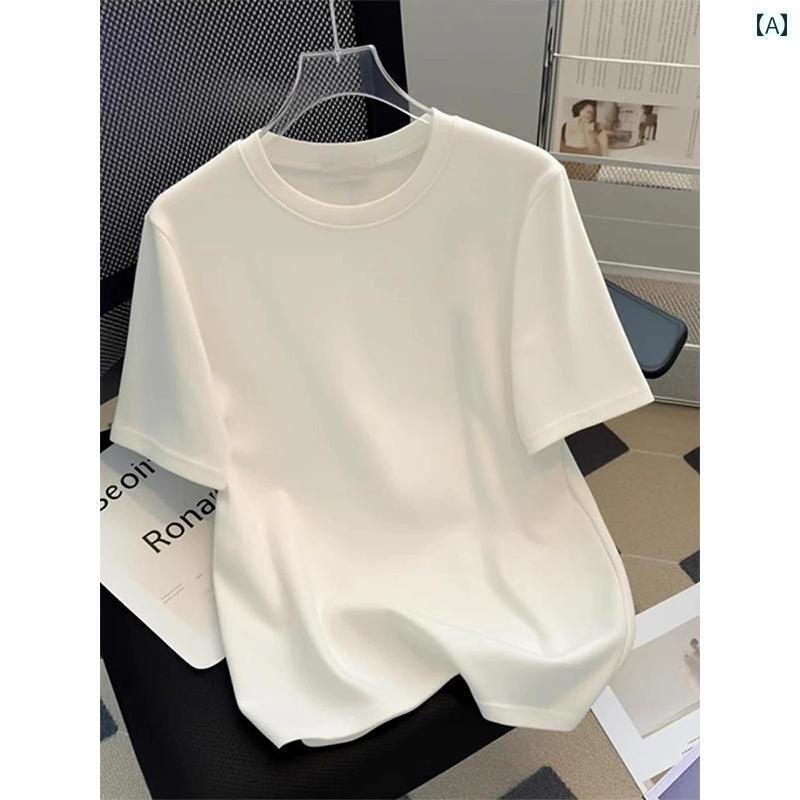 送料無料　Tシャツ　大きいサイズ ホワイト 純 綿 ストレート ショルダー ラウンド ネック 半袖 T シャツ 300ポンド 大きい サイズ 婦人 服 2025 夏 200 ゆったり ボトムス トップ 4,865円