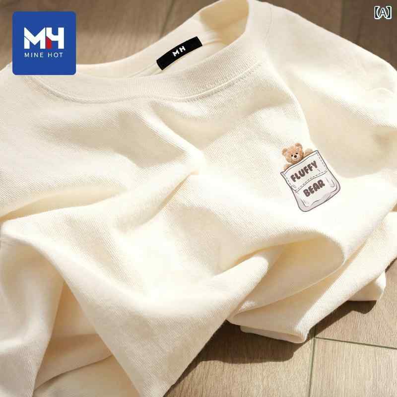 送料無料　Tシャツ　半袖 唐氏 グループ MH 半袖 T シャツ 女性 2025 新作 売れ 筋 夏 大きい サイズ 純 綿 春 長袖 トップス X