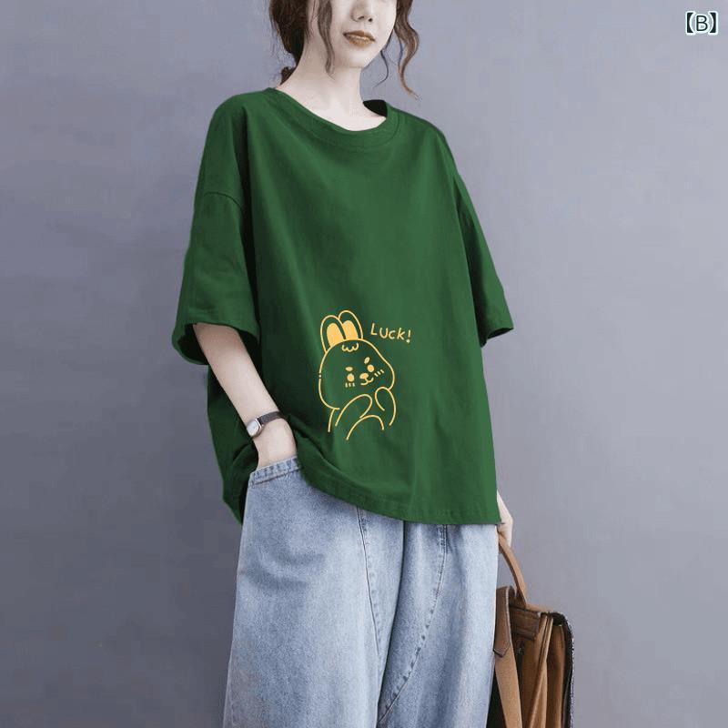 送料無料　Tシャツ　ゆったり　インナー 夏の 女性用 純 綿 半袖 T シャツ、 プラス サイズ、 スリミング、 ルーズ、 韓国 風、 オール マッチ、 ファット mm、 カジュアル トップス