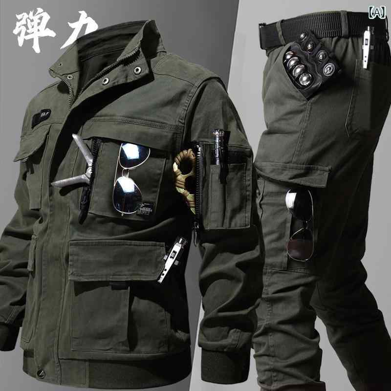 やり方服 偽装 書き割り 溶接 工用 熱傷押しとどめる 耐摩耗 肉体労働 保護すること やり方着  綿 弾力性 御前上等  偽装 メンズ上衣 背広