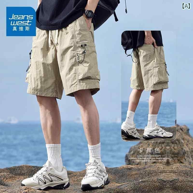 ショート　ハーフ　パンツ　 Jeanswest アメリカン ワーク ショーツ メンズ 夏 薄手 ゆったり カジュアルショーツ 速乾 スポーツ 冷感