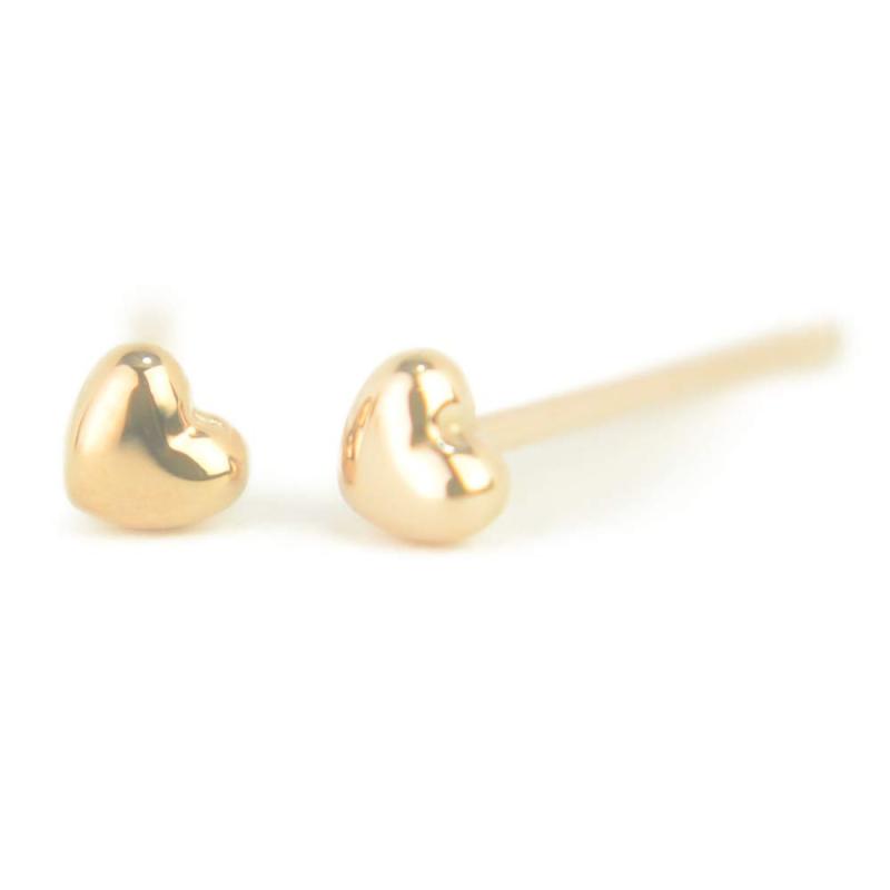 【18金ピアス】 セカンドピアス ハートピアス 3mm ピンクゴールド 軸太 日本製 ピアス芯幅太長めタイプ 太さ0.8mm長さ12mm 1ペア両耳販売 シンプル 小ぶり yokomountain|SEIYUショップ