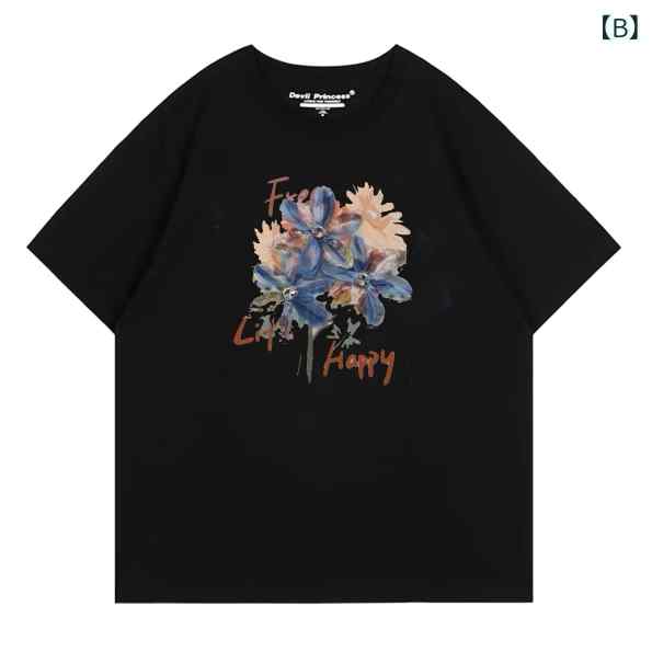 レディース　Tシャツ　ゆったり PWD 32667 トップスのみ 2025 レター プリント ラウンドネック 半袖 丈 70